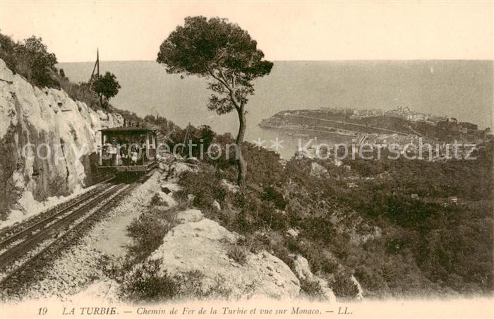 Zahnradbahn Rack Railway-- La Turbie vue sur Monaco