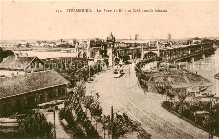 Eisenbahn Railway Chemin de Fer Strasbourg Les ponts du Rhin et Kehl