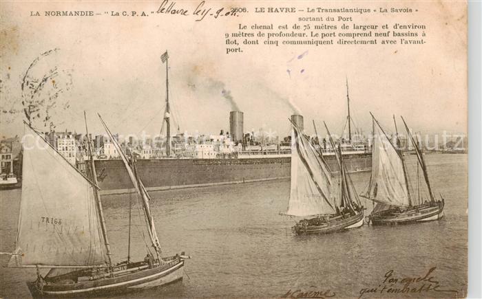 Schiffe Oceanliner Le Transatlantique La Savoie Normandie