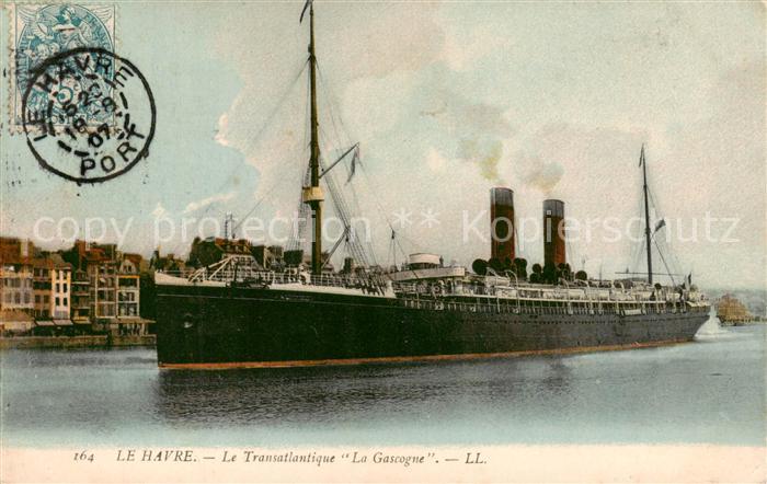 Schiffe Oceanliner Le Transatlantique La Gascogne le Havre