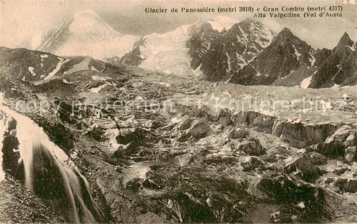Gletscher Glacier de Panossiere Gran combin Alta