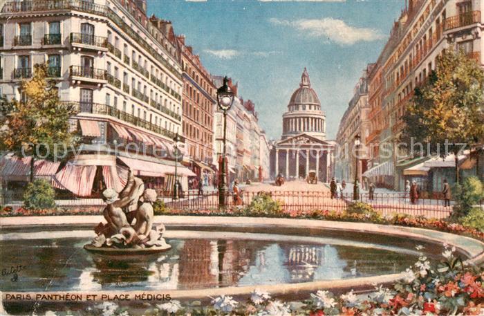 Verlag Tucks Oilette Serie Nr. 26 Paris Panthéon et place Médicis