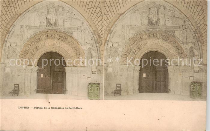 Loches 37 Indre-et-Loire Loches Portail de la Collégiale de Saint-Ours