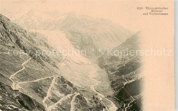 Gletscher Rhonegletscher Grimsel und Furkastrasse