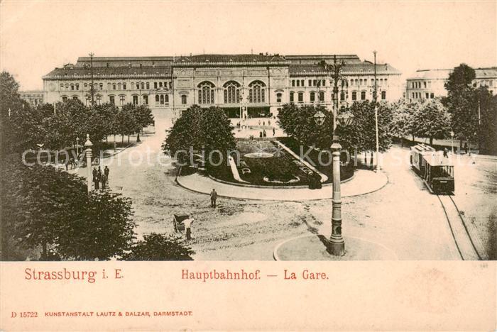 Bahnhof Gare Railway-Station Strassburg Hauptbahnhof
