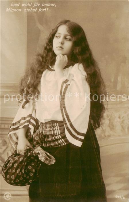 Foto NPG Nr. 946/8 Mignon Lebt wohl fuer immer Mignon ziehet vor!
