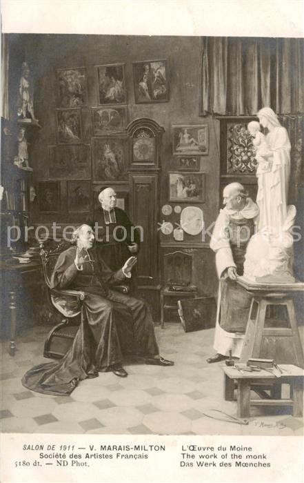 Verlag Salon de 1911 Nr. 5180 V. Marais Milton L'Oeuvre du moine