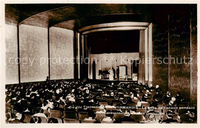 Schiffe Oceanliner Transatlantique Normandie la salle de theatre