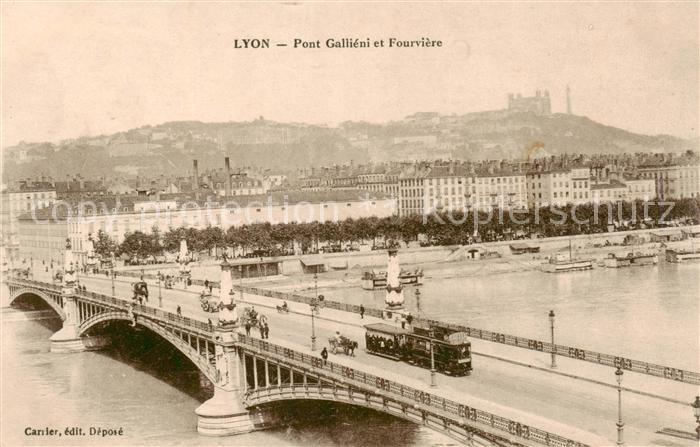Bruecken Bridges Ponts Lyon Pont Galliéni et Fourvière