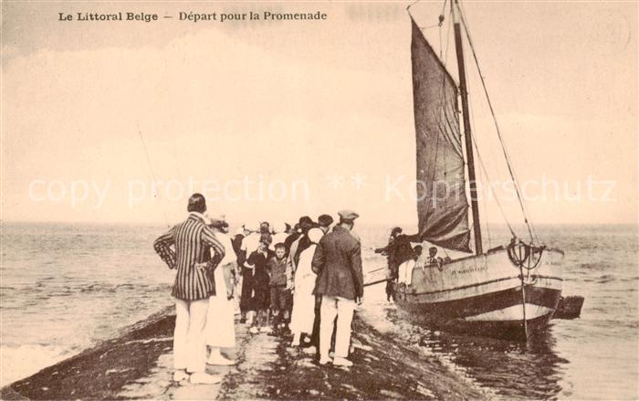 Segelschiffe Le littoral Belge départ pour la promenade