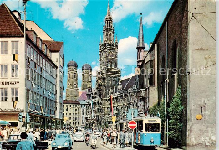 Eisenbahn Railway Chemin de Fer Muenchen Marienplatz Frauenkirche
