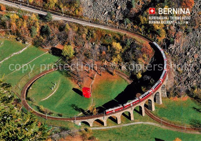 Eisenbahn Railway Chemin de Fer Bernina Brusio Das Kreisviadukt
