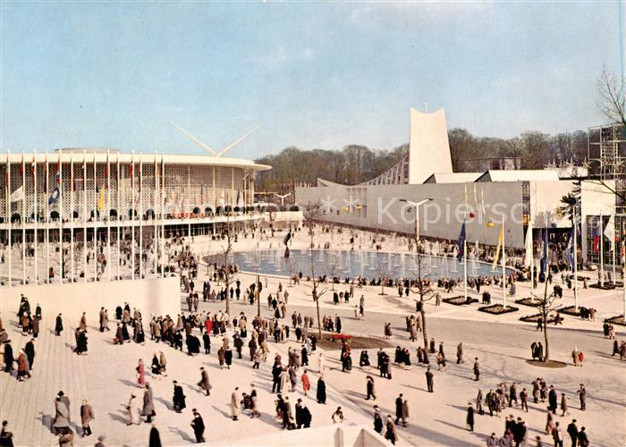 Exposition Universelle Bruxelles 1958 Les pavillons des U.S.A et du Saint-Siège