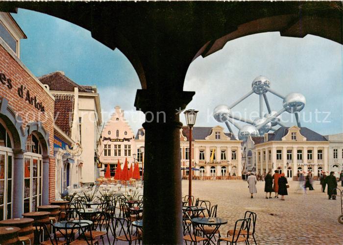 Exposition Universelle Bruxelles 1958 Lustiges Belgien eine Ecke vom Marktplatz