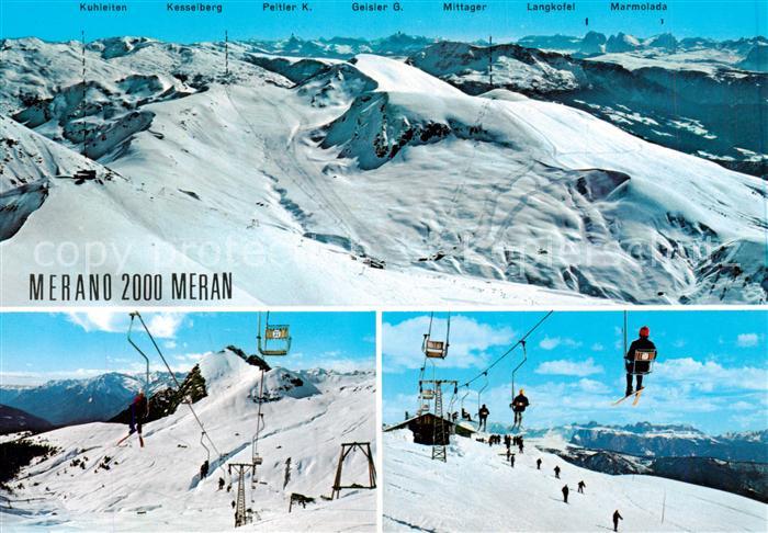 Sessellift Chairlift Telesiege Merano Restaurant Bar 2000