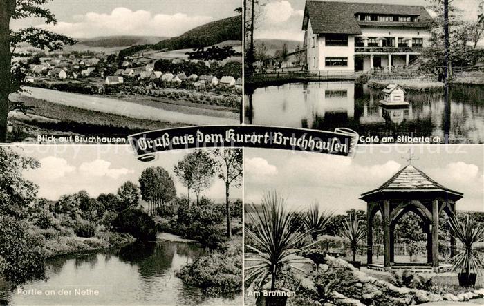 Ottbergen Hoexter Blick auf Bruchhausen Cafe am Silberteich Nethepartie Am Brunn