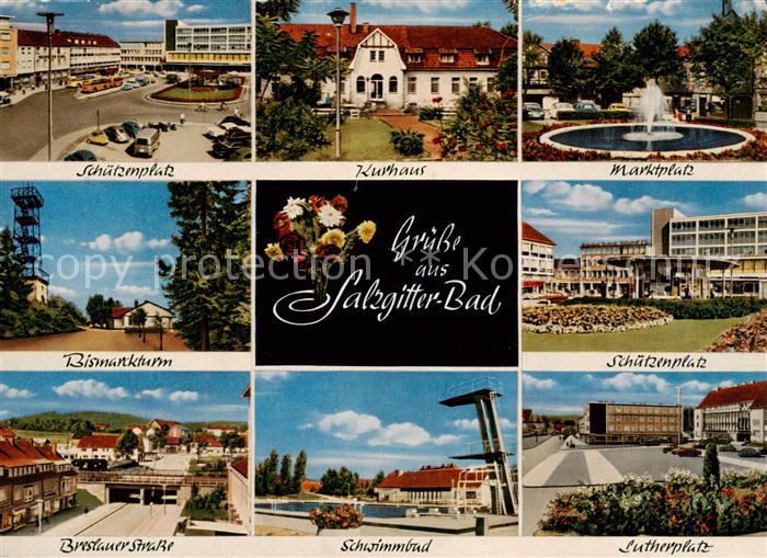 Salzgitter Schuetzenplatz Kurhaus Marktplatz Bismarckturm Breslauer Strasse Schw