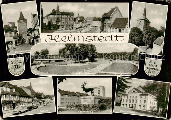 Helmstedt Niedersachsen Hausmannsturm Groepern Marktplatz Waldbad Birkerteich Ma