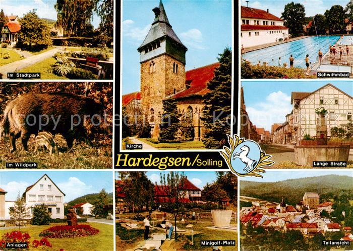 Hardegsen Stadtpark Im Wildpark Kirche Anlagen Minigolf Platz Schwimmbad Lange S