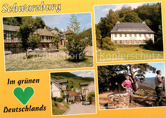 Schwarzburg Thueringer Wald Dorfmotiv Jugendherberge Trippsteig