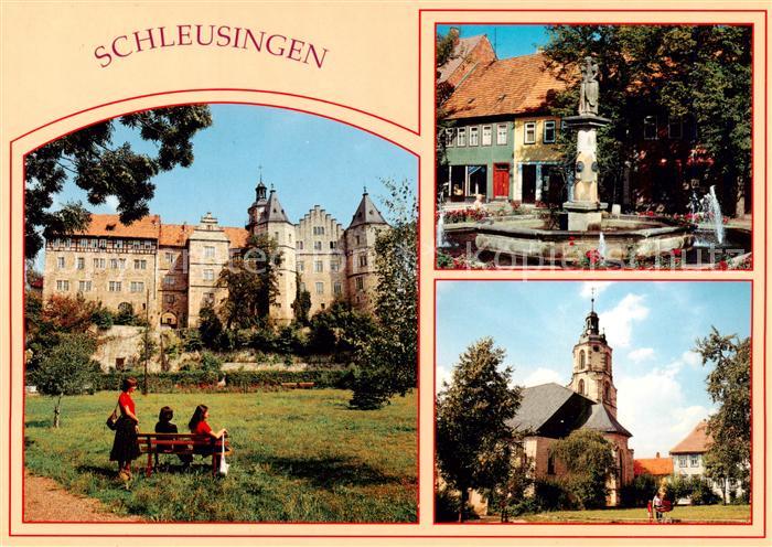 Schleusingen Schloss Bertholdsburg Marktbrunnen St Johanniskirche