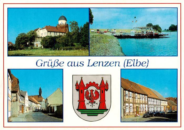 Lenzen Elbe Schloss Elbefaehre Stadtpartien
