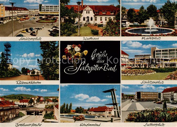 Salzgitter Schuetzenplatz Kurhaus Marktplatz Bismarckturm Breslauer Strasse Schw