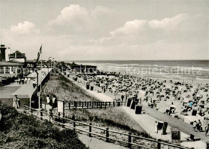 Wangerooge Wangeroog Nordseebad Strand mit Promenade