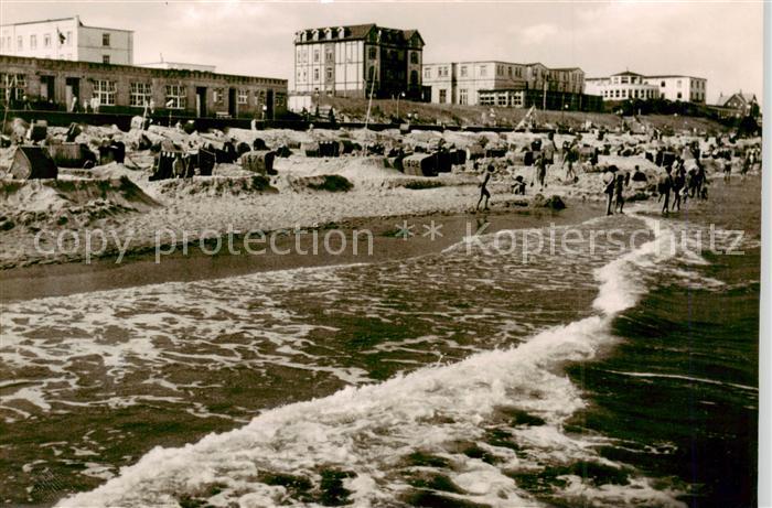 Wangerooge Wangeroog Nordseebad Strand bei Flut