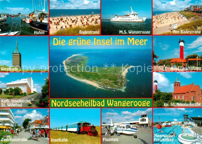 Wangerooge Wangeroog Nordseebad Hafen Westturm Kath Inselkirche St Willebad Zede
