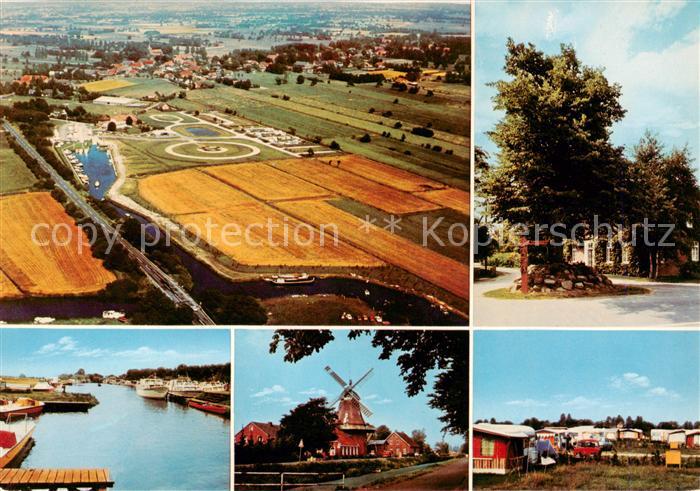 Timmel Fliegeraufnahme Erholungsgebiet Boekzeteler Meer Muehle Campingplatz