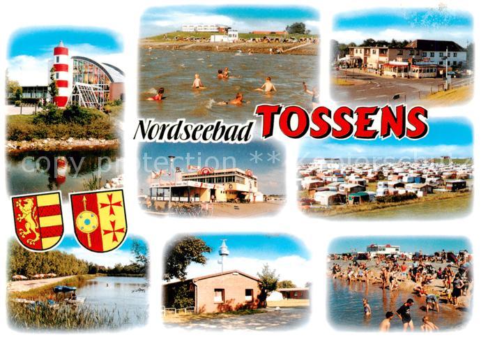 Tossens Nordseebad Leuchtturm Strandpartien Campingplatz Hotels