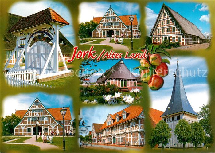 Jork im Alten Land Fachwerkhaeuser Kirche