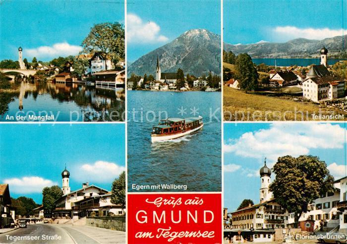 Gmund Tegernsee An der Mangfall Tegernseer Strasse Panorama mit Wallberg Florian