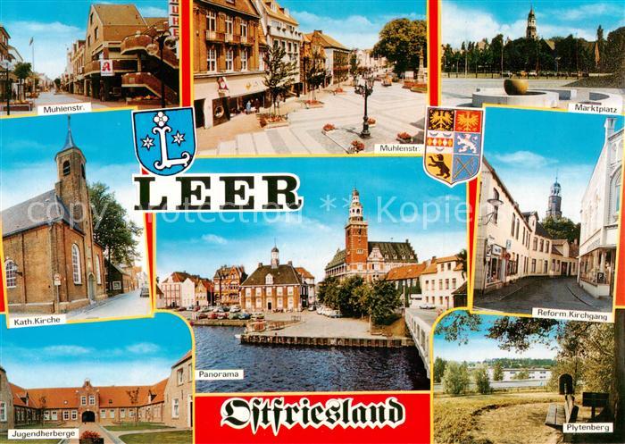 Leer Ostfriesland Muehlenstrasse Marktplatz Kirche Plytenberg Jugendherberge Alt