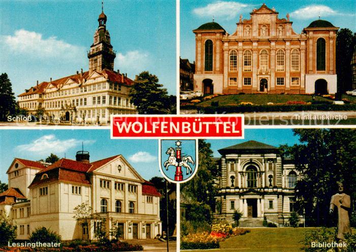 Wolfenbuettel Schloss Trinitatiskirche Lessingtheater Bibliothek Statue