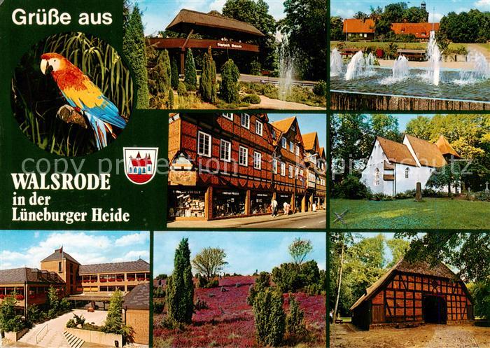 Walsrode Lueneburger Heide Teilansichten Wasserspiele Alte Scheune Heidelandscha