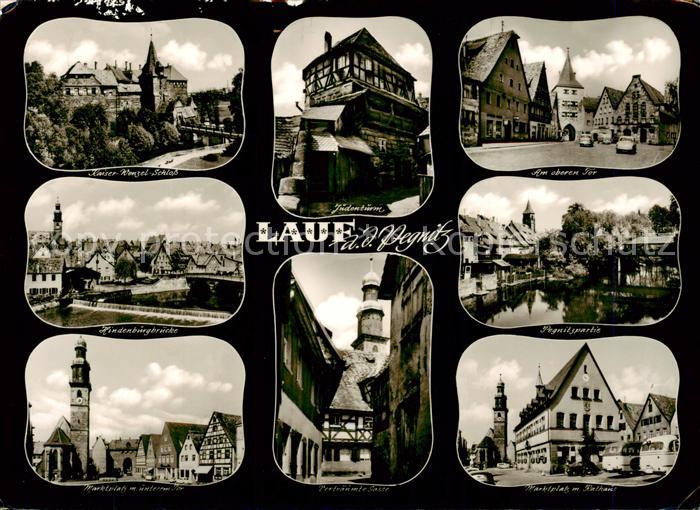 Lauf Pegnitz Kaiser Wenzel Schloss Marktplatz Tor Gasse Judenturm Rathaus