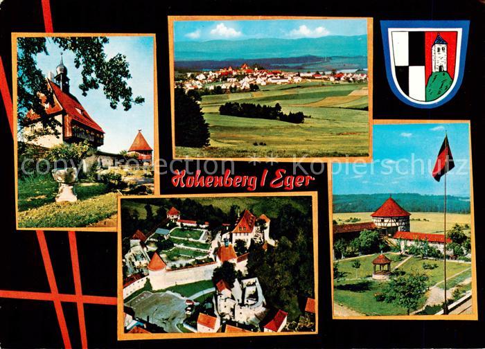 Hohenberg Eger Burg Luftbild Panorama Wappen