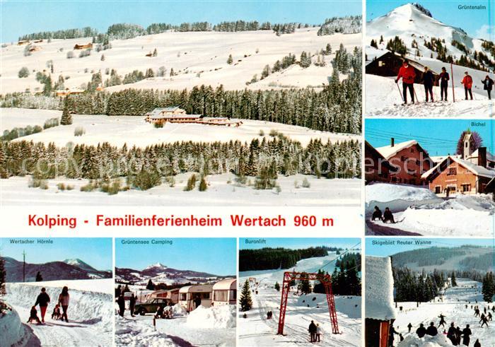 Wertach Familienferienheim der Deutschen Kolpingfamilie Gruentenalm Bichel Skige