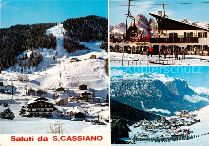 San Cassiano Badia St Kassian IT Wintersportplatz Dolomiten Berghotel Skigebiet