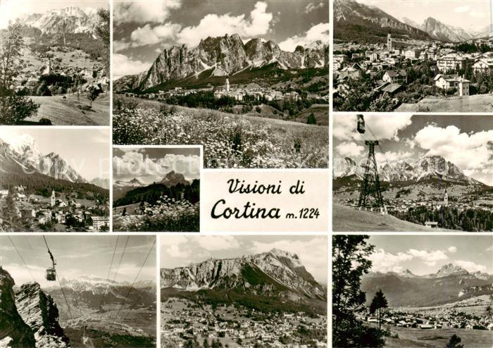 Cortina d Ampezzo IT Panorama Teilansichten Gondelbahn