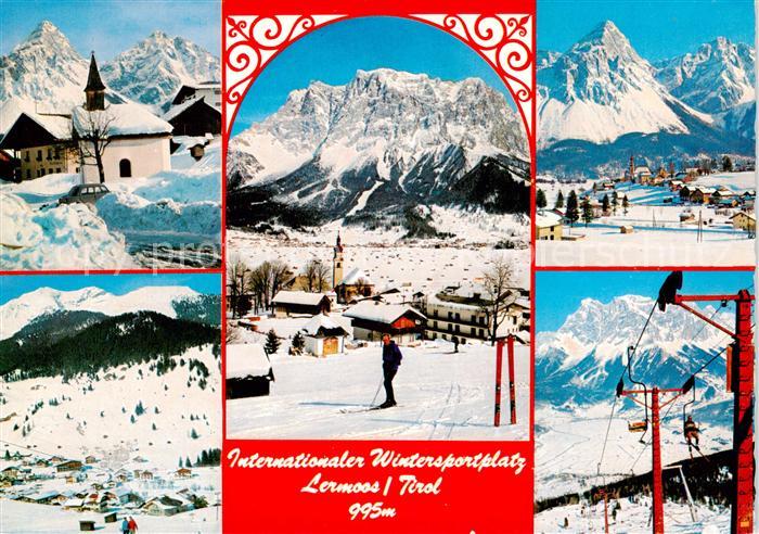 Lermoos Tirol AT Kapelle Panorama Ortsansicht Sessellift