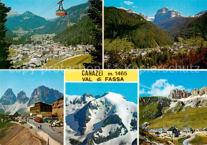 Canazei Trento IT Gondelbahn Panorama Teilansichten