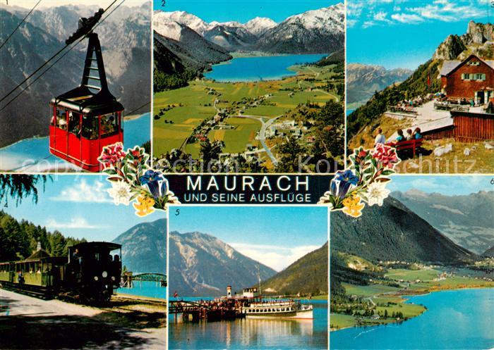 Maurach Achensee TiroL AT Rofanseilbahn Maurach Erfurterhuette Achenseebahn Sees