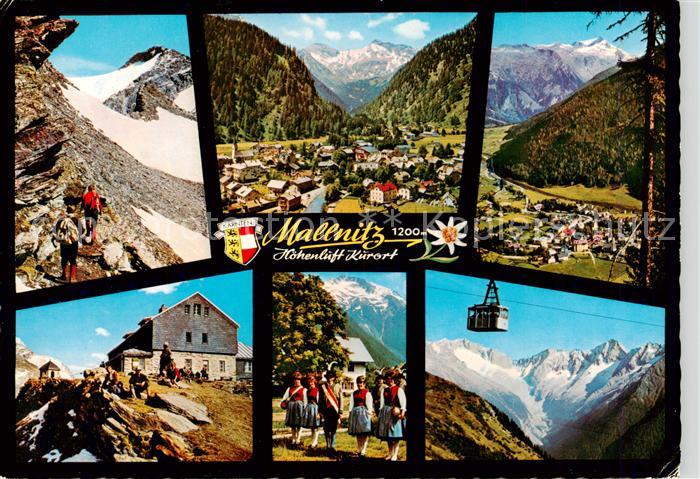 Mallnitz Tauernbahn Kaernten AT Aufstieg zum Ankogel Ort mit Tauerntal udn Geise