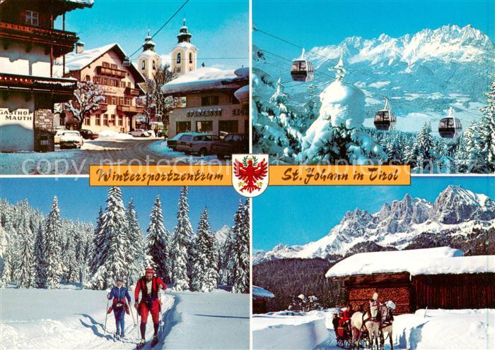 St Johann Ahrntal Suedtirol IT Gasthof Mauth Seilbahn Langlaufloipe Pferdeschlit