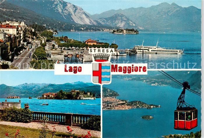 Stresa Borromeo Lago Maggiore IT Panorama Seilbahn