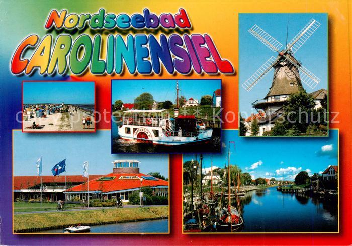 Carolinensiel Ostfriesland Strand Windmuehle Hafenpartie