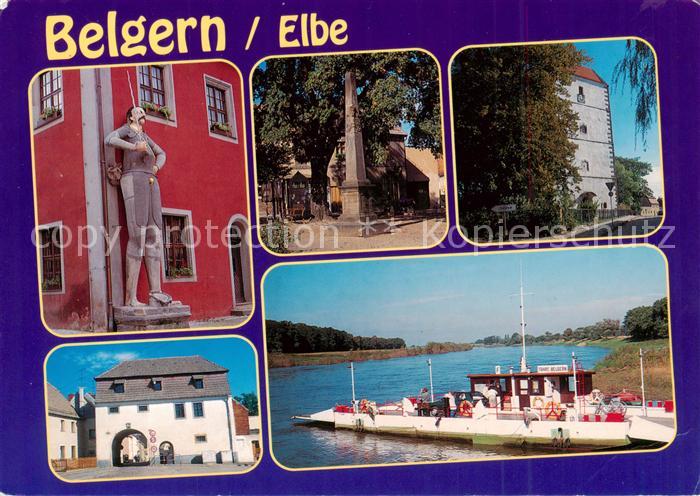 Belgern Elbe Roland Postmeilensaeule Stadttor Faehre